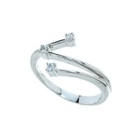 Anneau Bertani & Co. Femme trilogy in Or blanc Diamante 0.10 Ct GAN3PYKW - GAN3PYKW